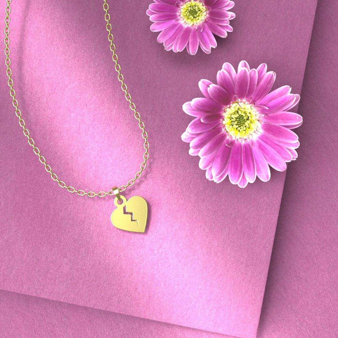 پلاک طلا 18 عیار زنانه مدل 29 قلب کد R306 - Image 4