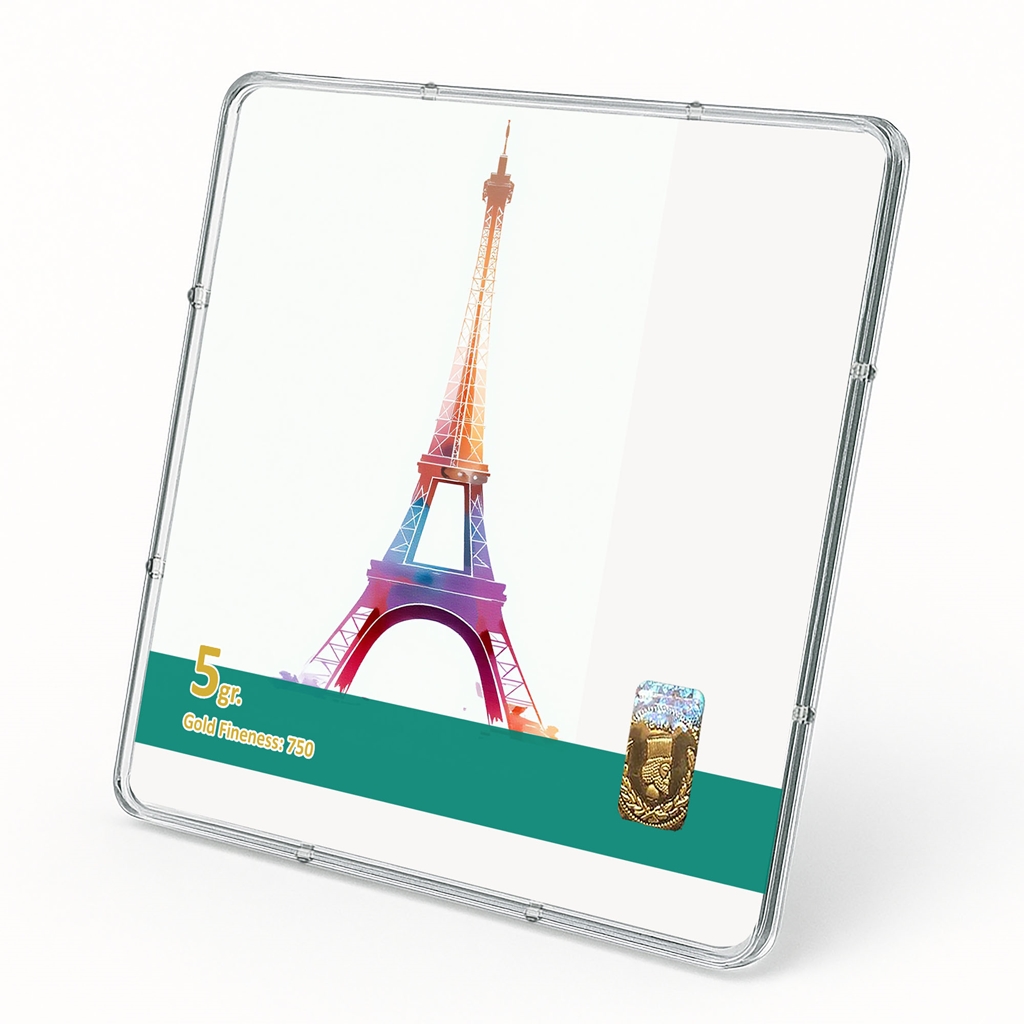 شمش طلا 18 عیار طلاشاپ مدل ایفل کد BRF10037 - Image 2