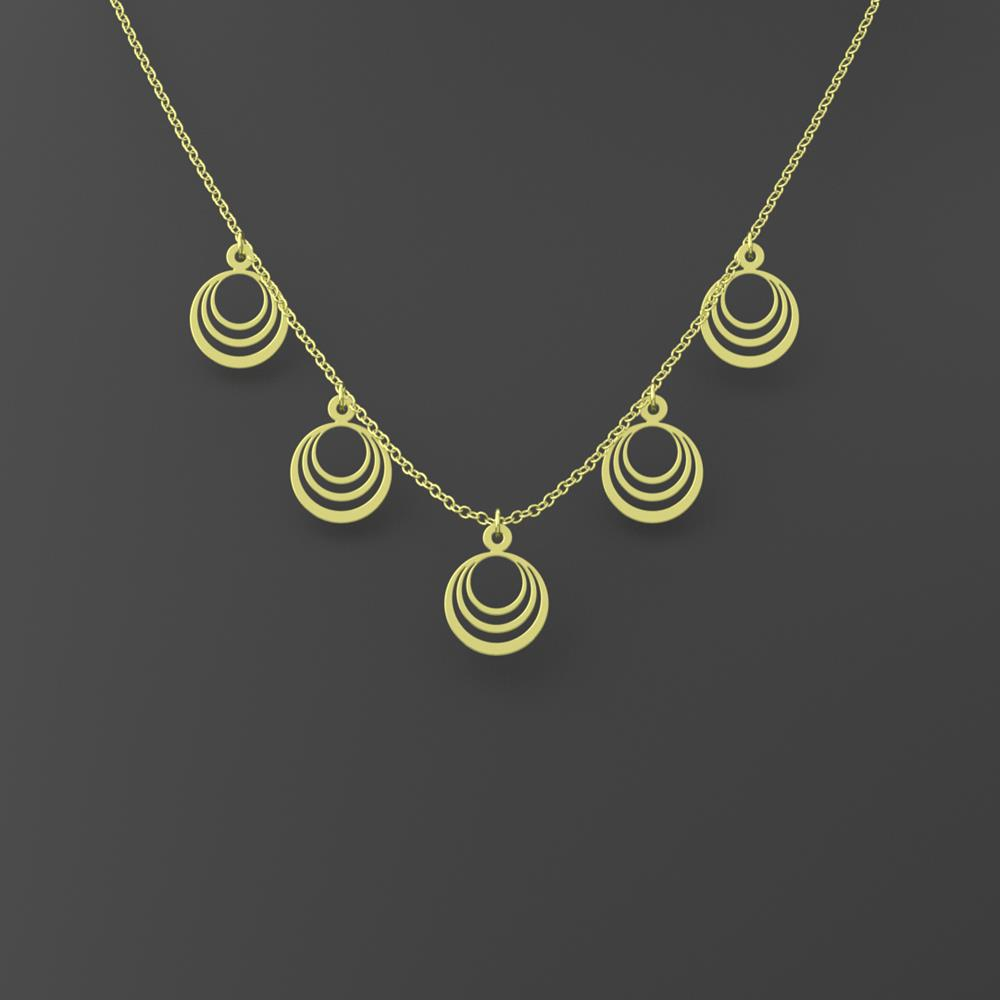 گردنبند طلا 18 عیار زنانه مدل دایره کد R409 - Image 3