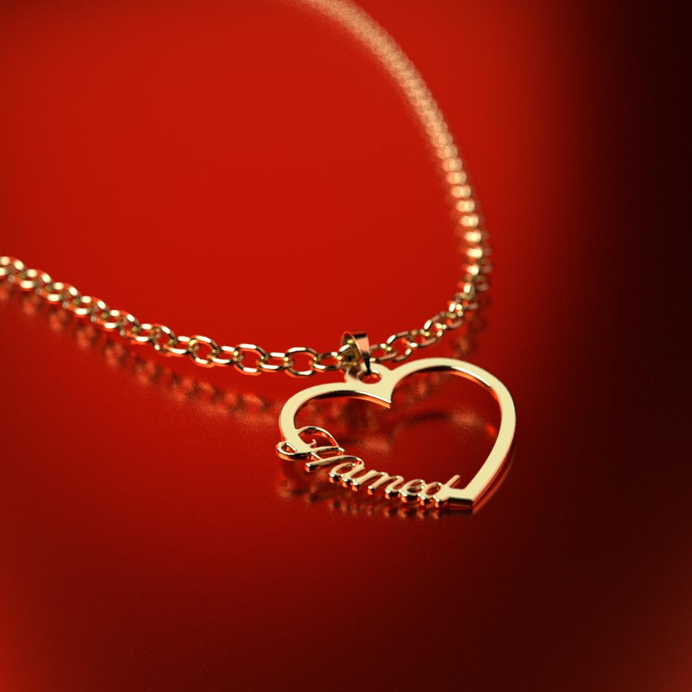 پلاک طلا 18 عیار زنانه مدل اسم حامد hamed کد R429 - Image 2