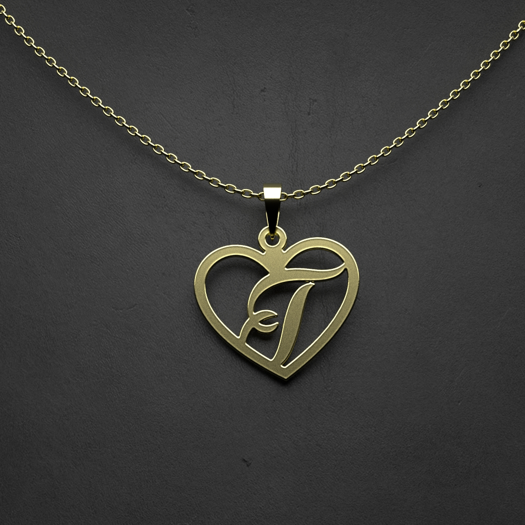 پلاک طلا 18 عیار زنانه مدل حرف t کد R339