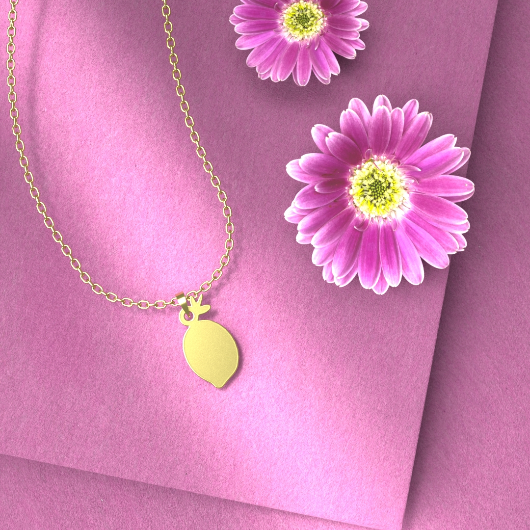 پلاک طلا 18 عیار زنانه مدل تربچه کد R388 - Image 4