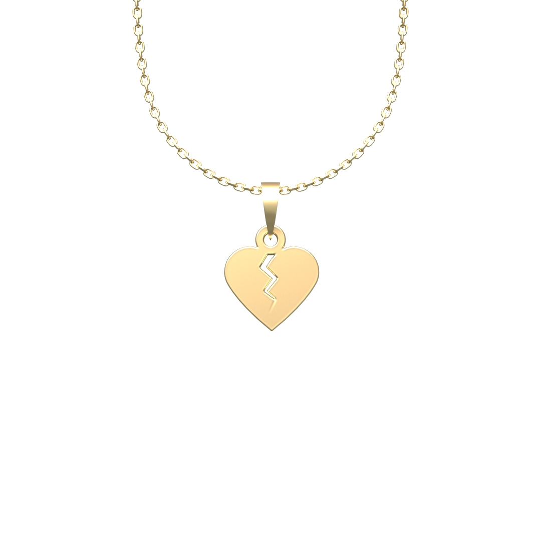 پلاک طلا 18 عیار زنانه مدل 29 قلب کد R306