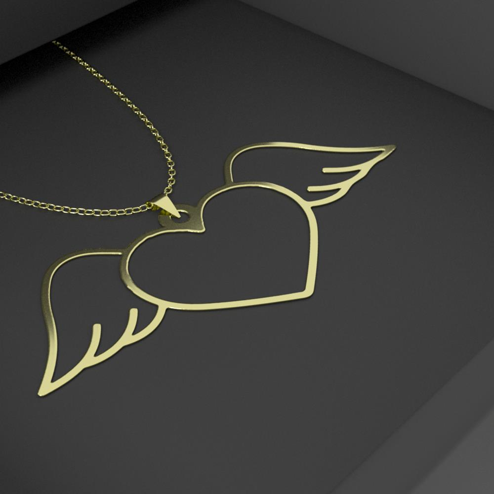 گردنبند طلا 18 عیار زنانه مدل قلب کد R617 - Image 2