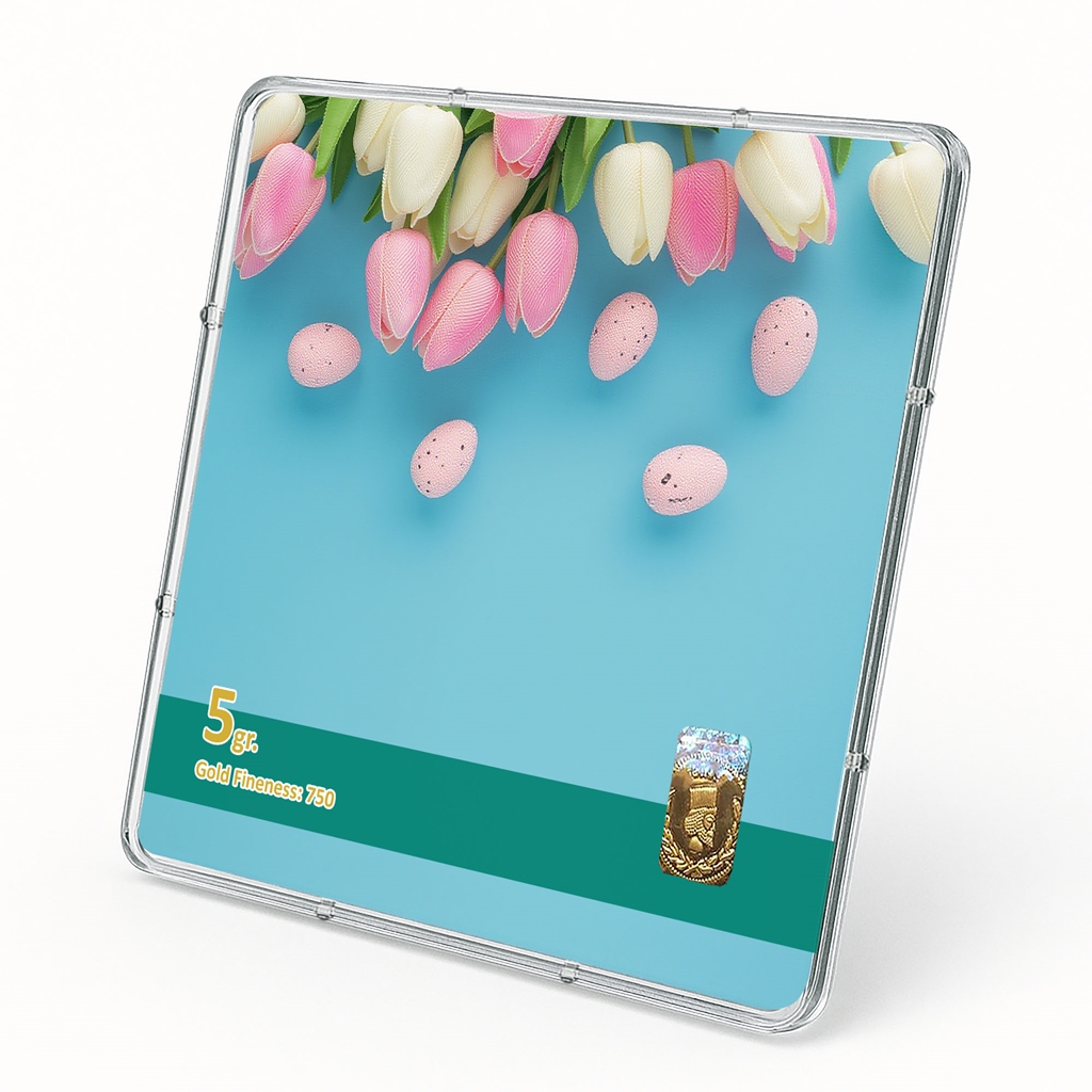 شمش طلا 18 عیار طلاشاپ مدل گل کد BRF10022 - Image 2