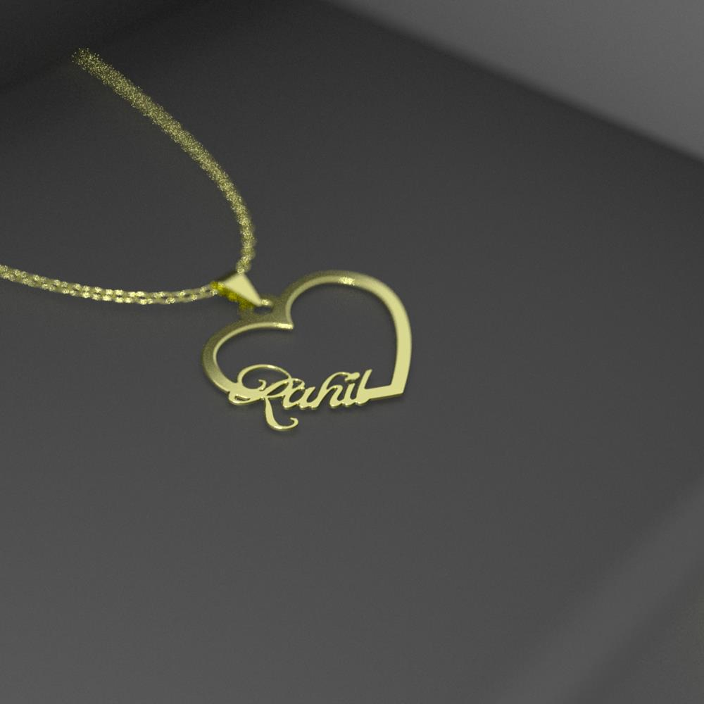 گردنبند طلا 18 عیار زنانه مدل اسم راحیل rahil کد R282 - Image 2