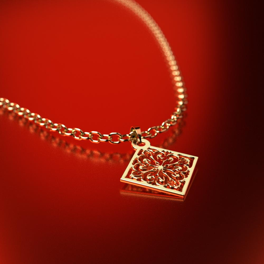 نیم ست طلا 18 عیار زنانه مدل اسلیمی کد R545 - Image 2