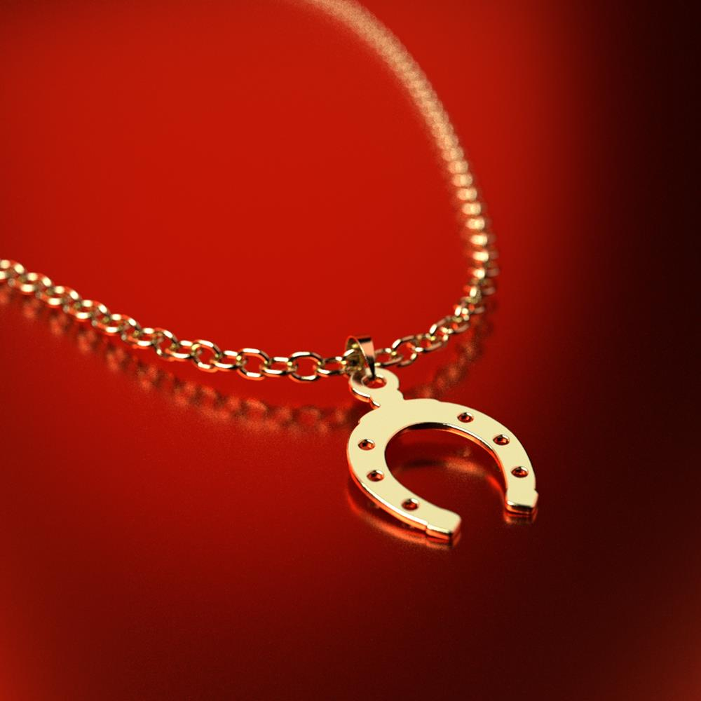 پلاک طلا 18 عیار زنانه مدل نعل کد R475 - Image 2