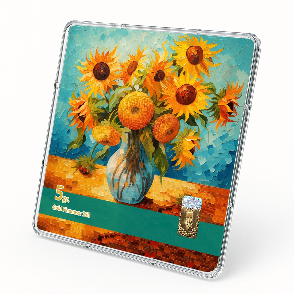 شمش طلا 18 عیار طلاشاپ مدل گل کد BRF10039 - Image 2