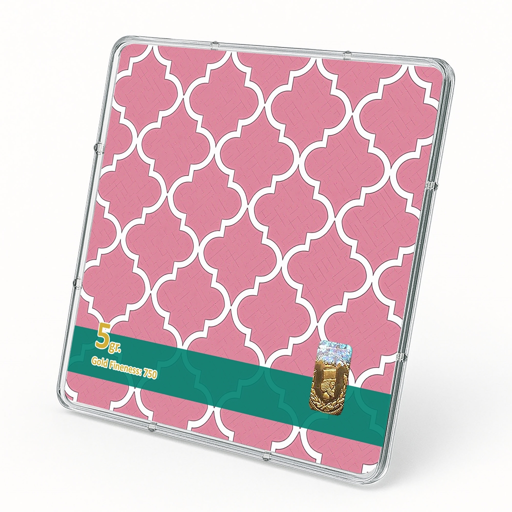 شمش طلا 18 عیار طلاشاپ مدل اسلیمی کد BRF10040 - Image 2