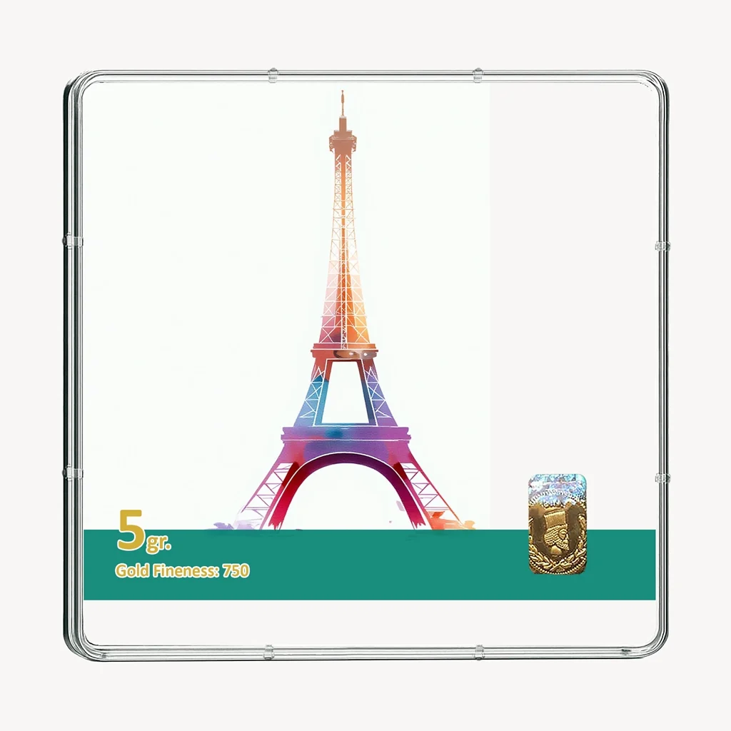 شمش طلا 18 عیار طلاشاپ مدل ایفل کد BRF10037