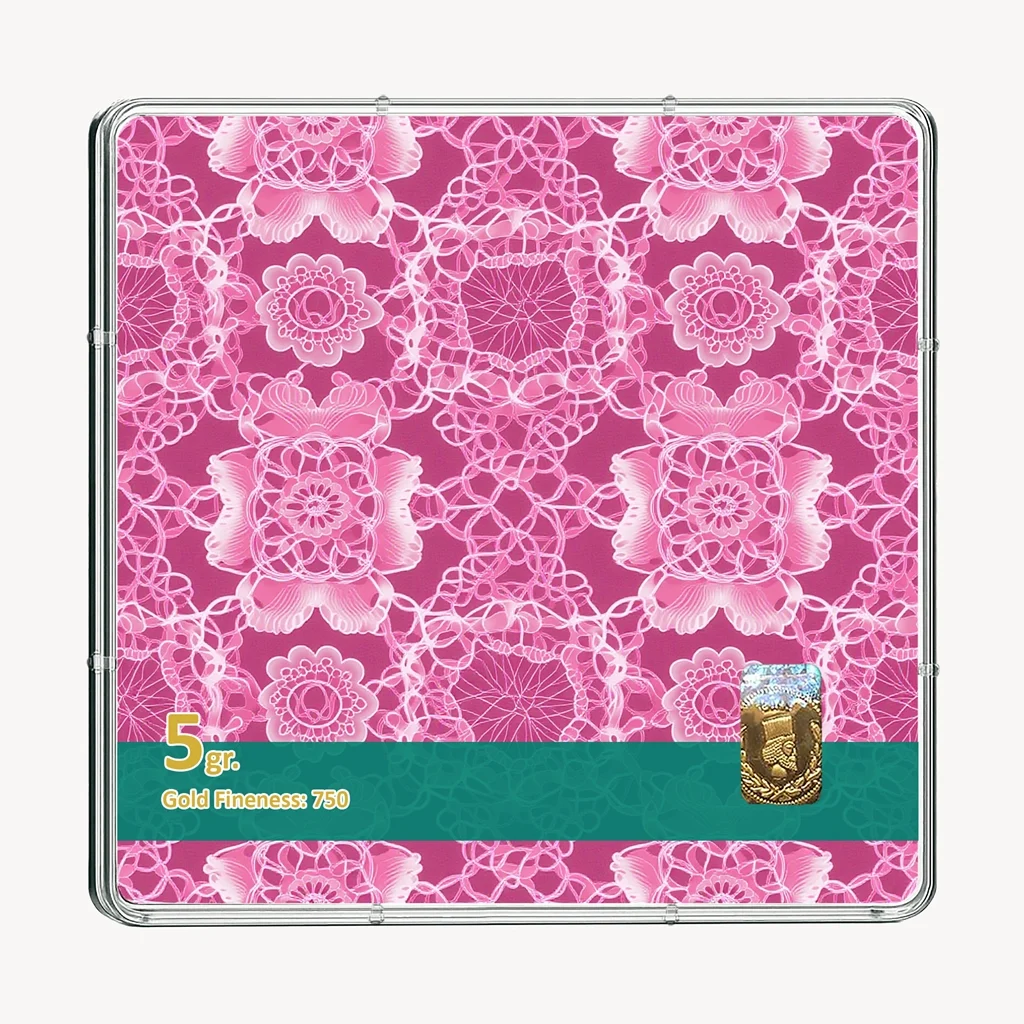 شمش طلا 18 عیار طلاشاپ مدل اسلیمی کد BRF10041