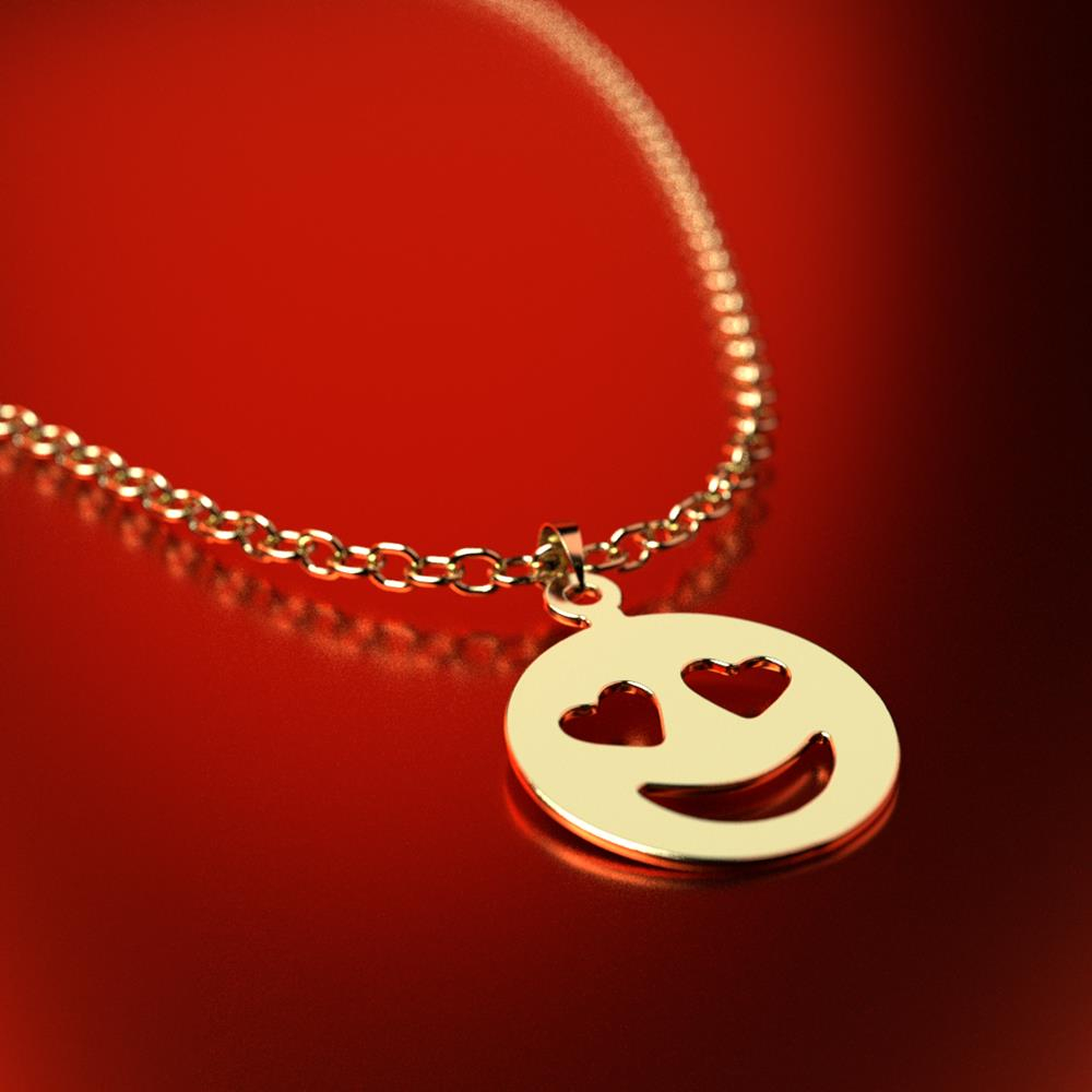 پلاک طلا 18 عیار زنانه مدل ایموجی کد R176 - Image 2