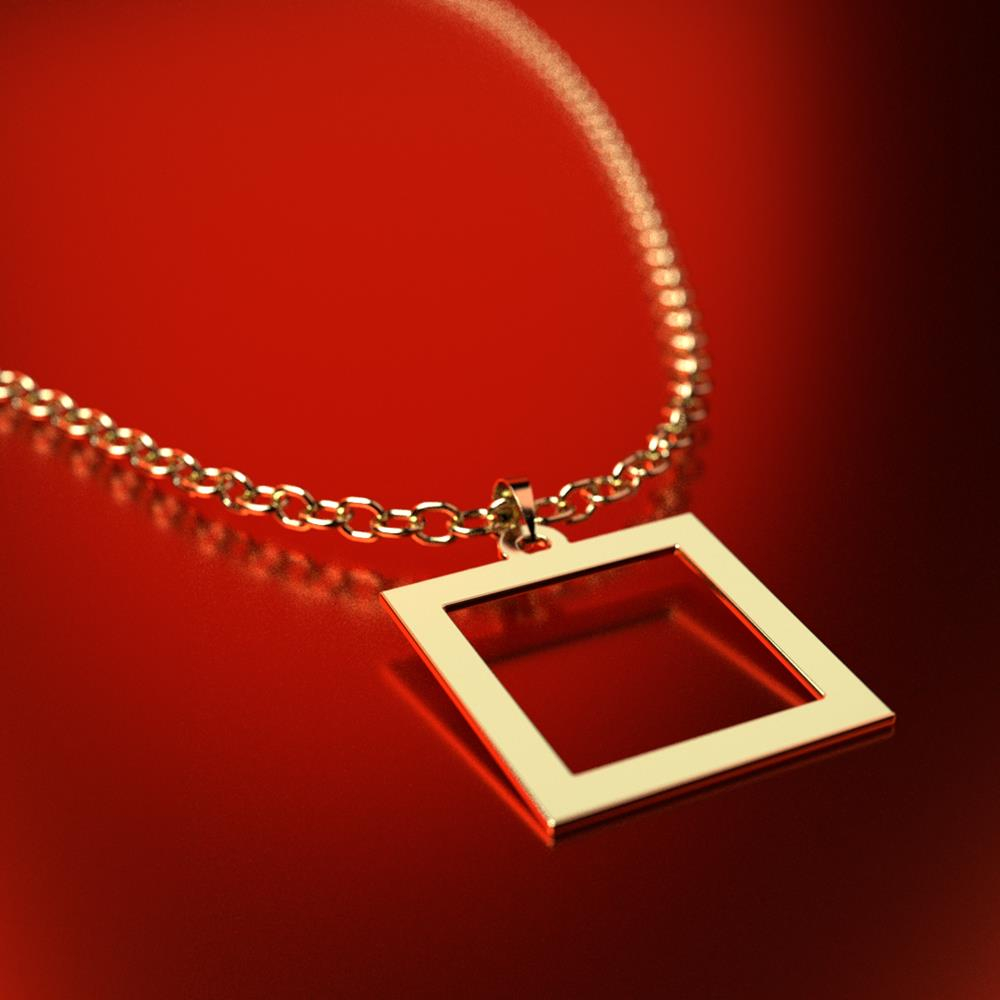 نیم ست طلا 18 عیار زنانه مدل مربع کد R430 - Image 3