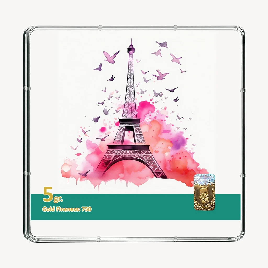 شمش طلا 18 عیار طلاشاپ مدل ایفل کد BRF10036