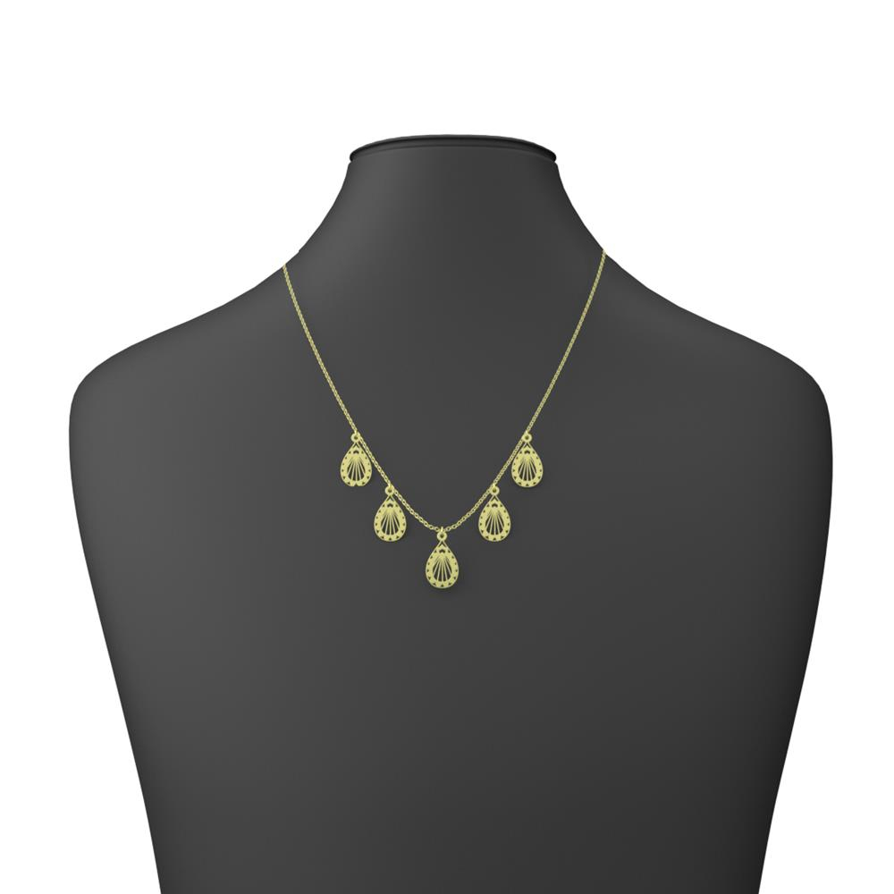 گردنبند طلا 18 عیار زنانه مدل اشک کد R460 - Image 3