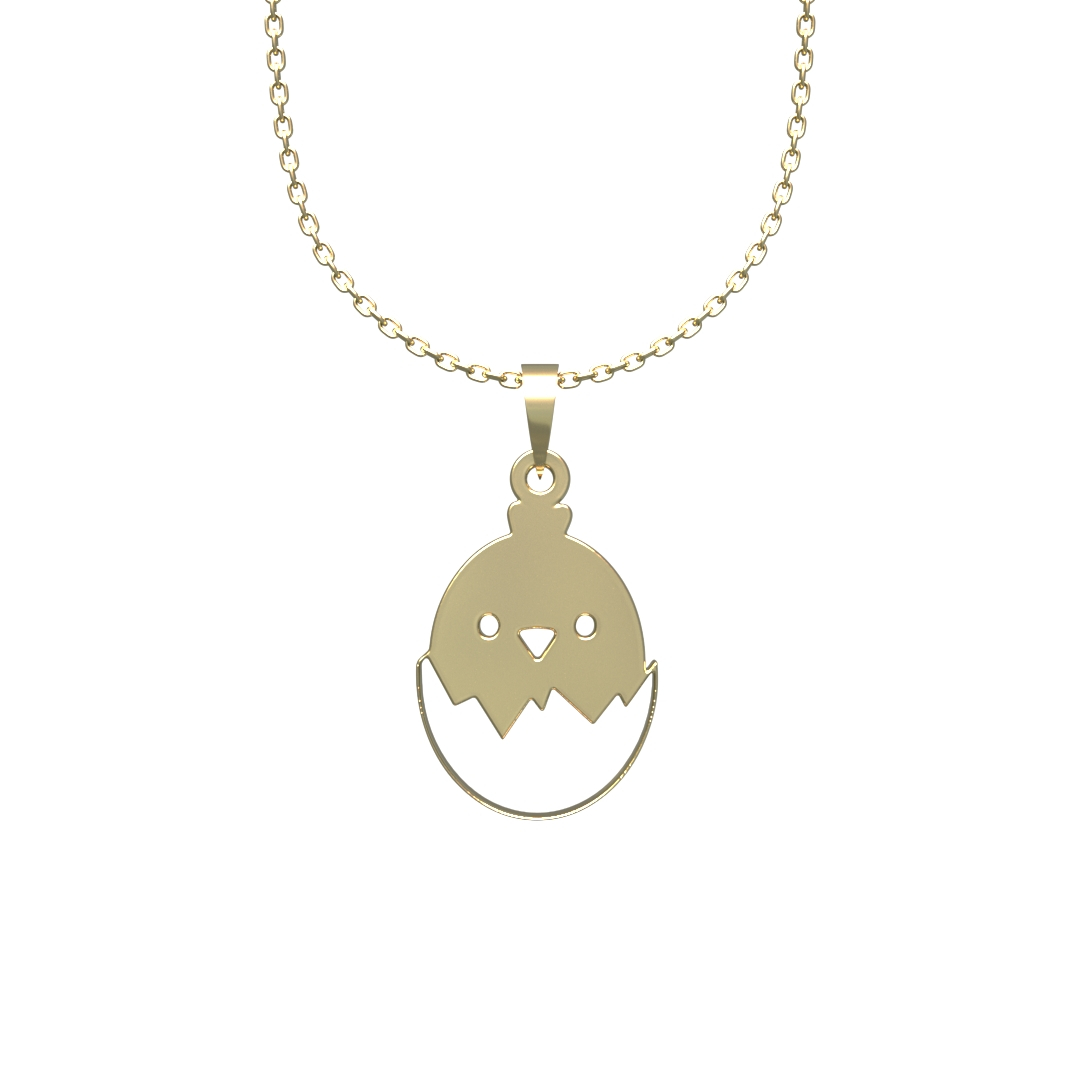 پلاک طلا 18 عیار زنانه مدل جوجه کد R160 - Image 5