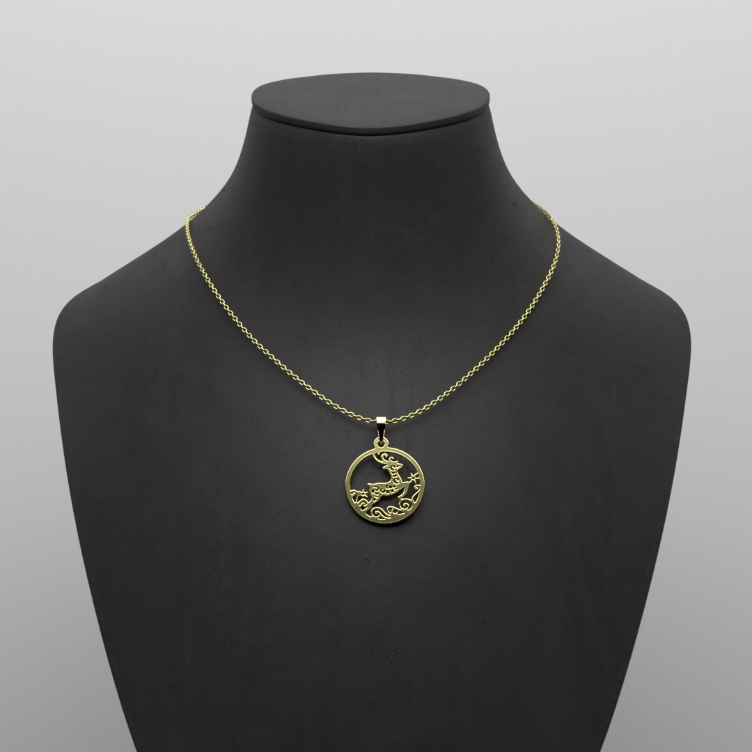 گردنبند طلا 18 عیار زنانه مدل گوزن کد R329 - Image 4