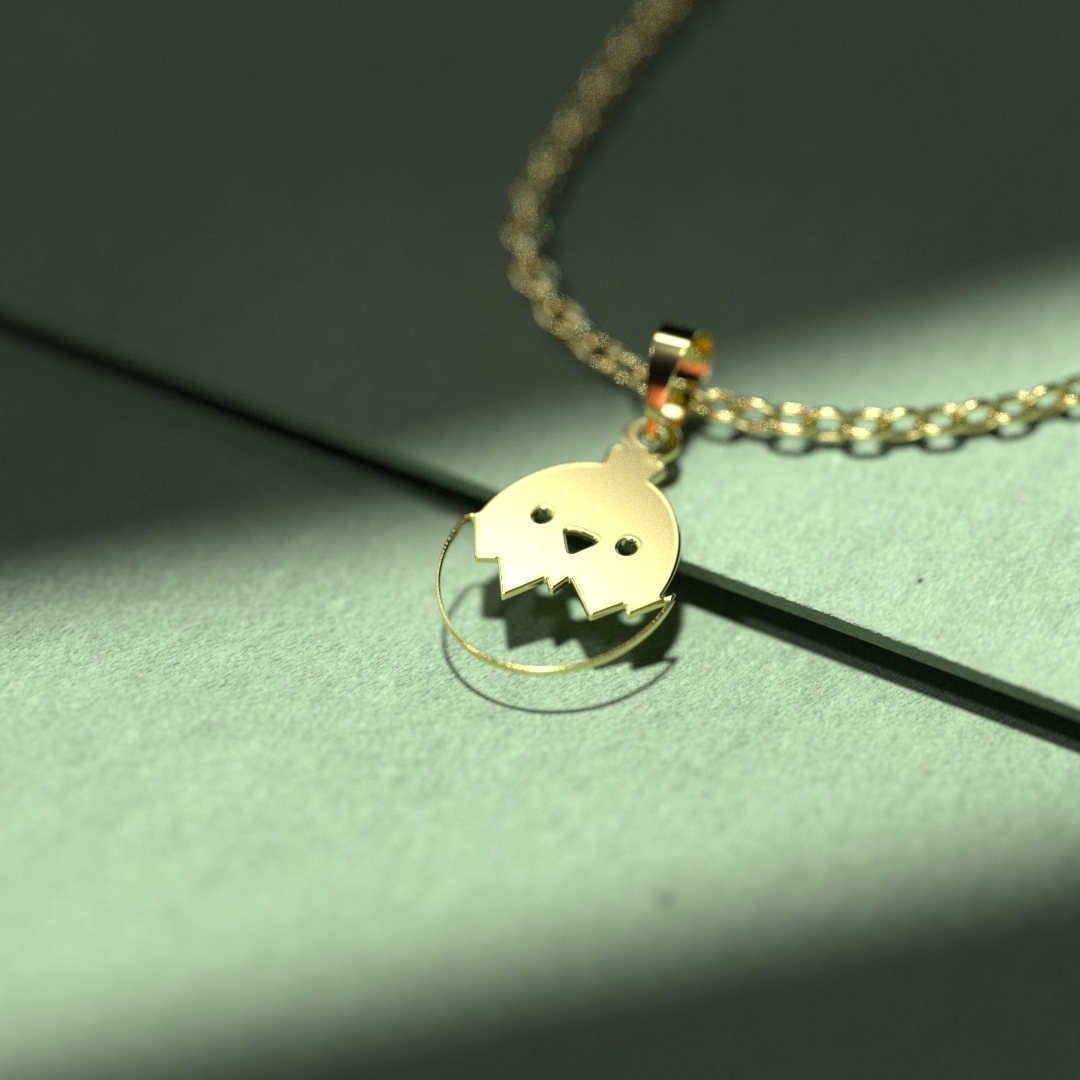 پلاک طلا 18 عیار زنانه مدل جوجه کد R160 - Image 2