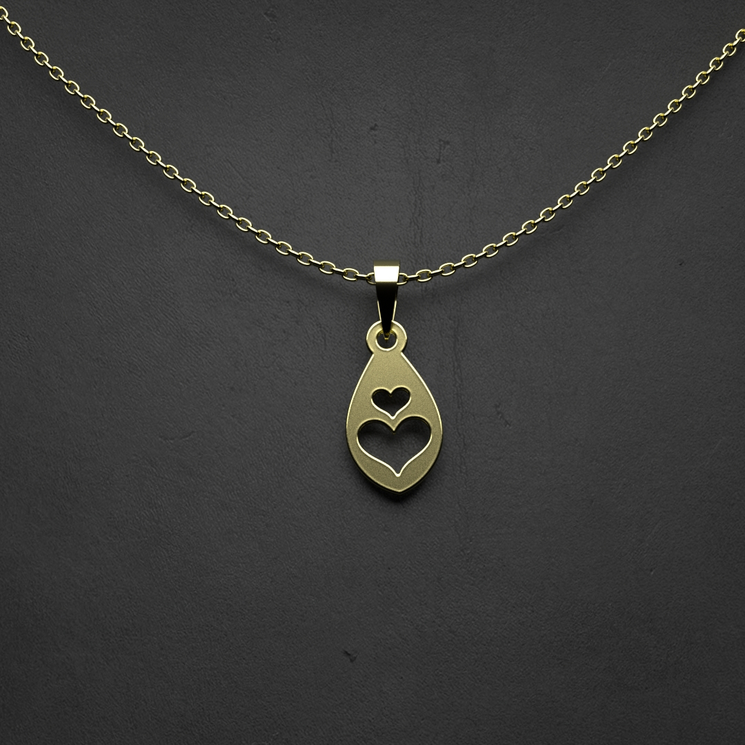 گردنبند طلا 18 عیار زنانه مدل قلب کد R192 - Image 5