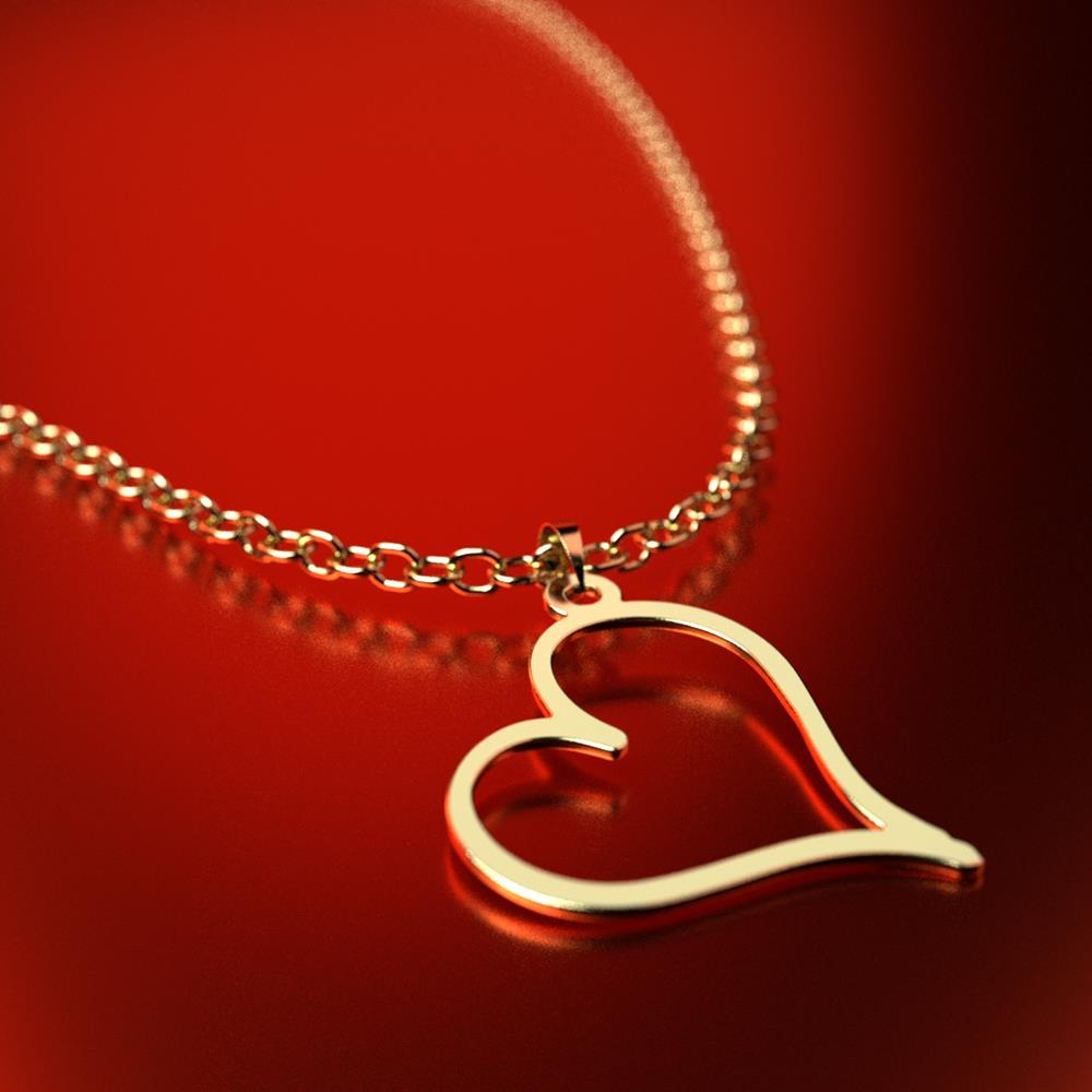 نیم ست طلا 18 عیار زنانه مدل قلب کد R472 - Image 2