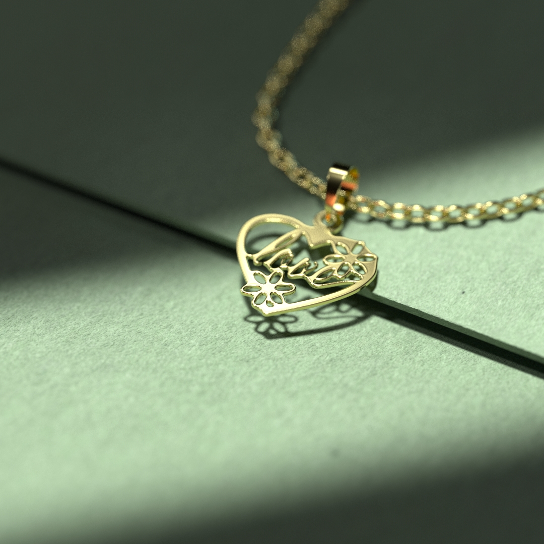 گردنبند طلا 18 عیار زنانه مدل قلب کد R410 - Image 4