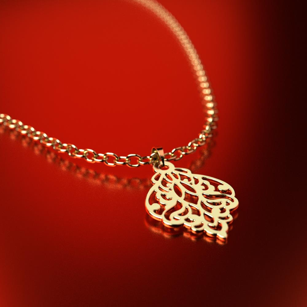 نیم ست طلا 18 عیار زنانه مدل اسلیمی کد R196 - Image 3