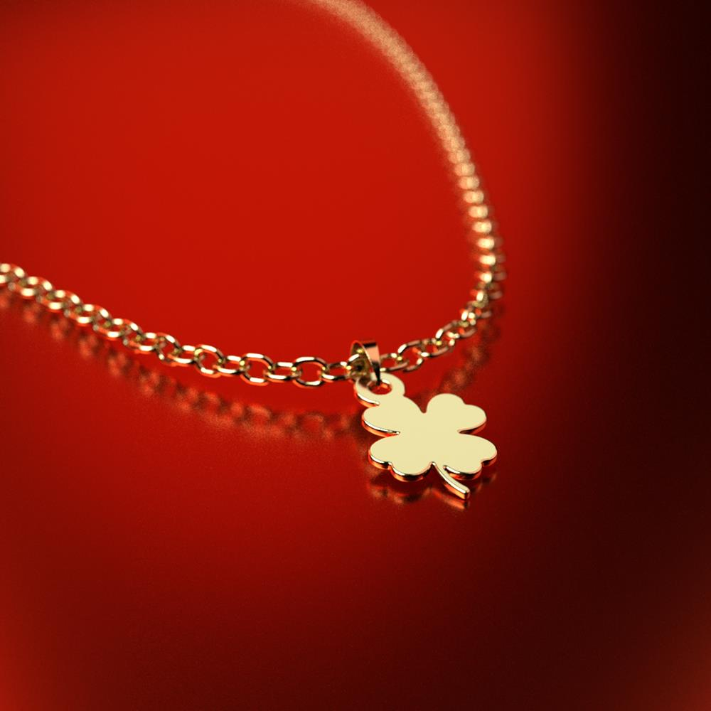 پلاک طلا 18 عیار زنانه مدل گل کد R481 - Image 2