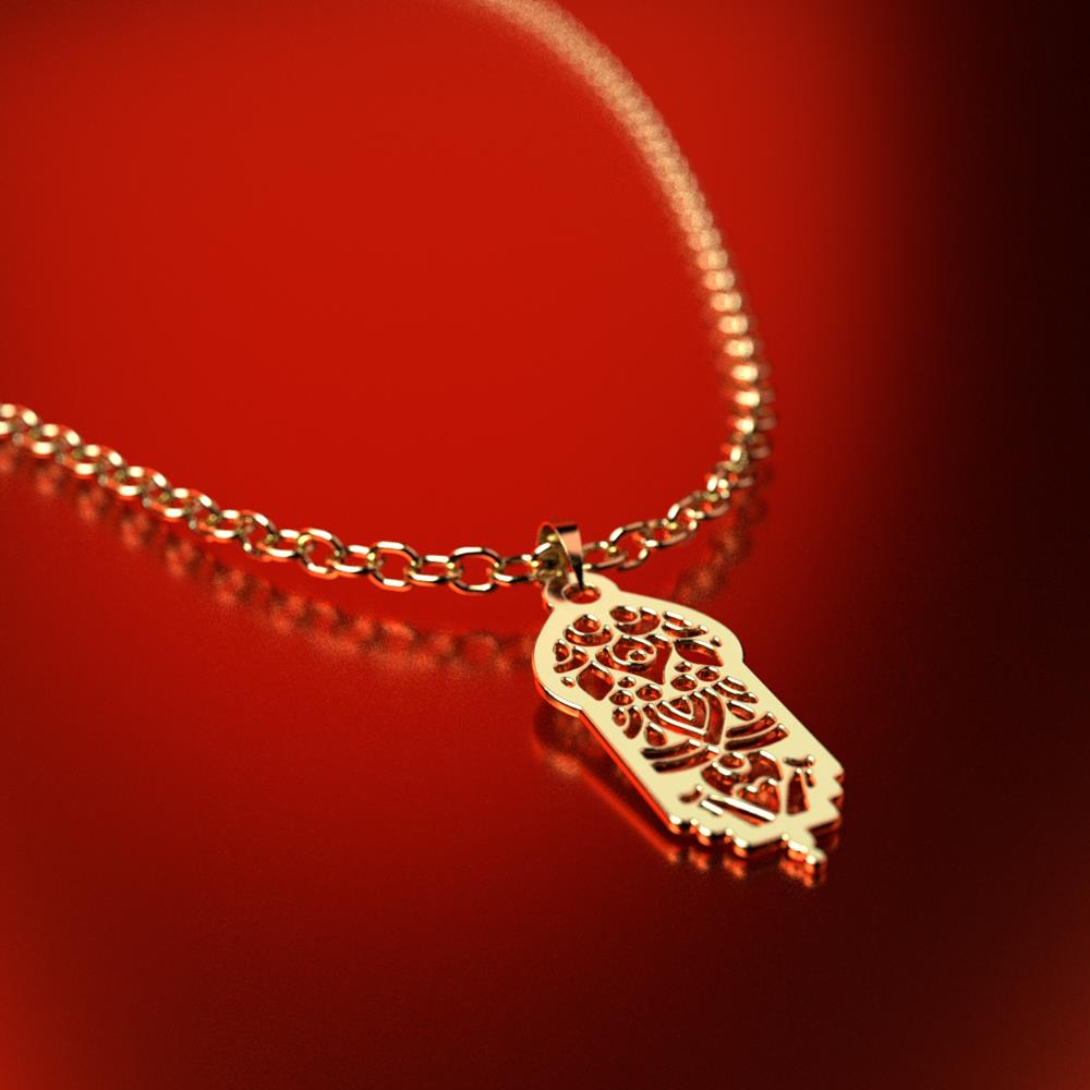 نیم ست طلا 18 عیار زنانه مدل هندسی کد R414 - Image 2