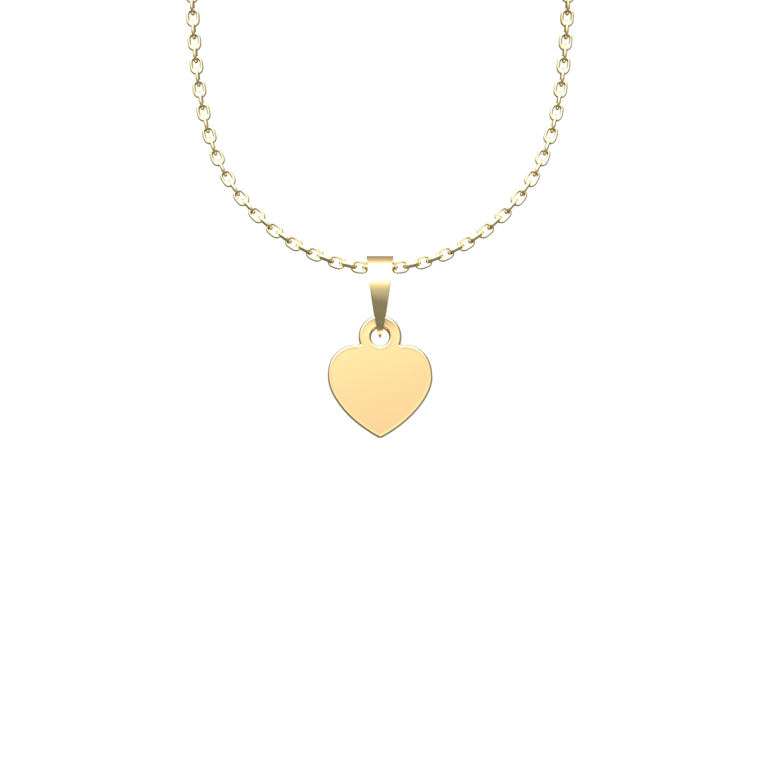 پلاک طلا 18 عیار زنانه مدل 17 قلب کد R231