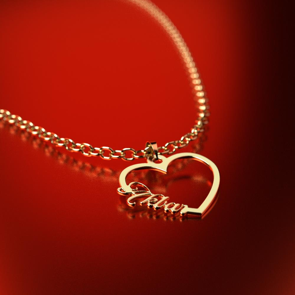 پلاک طلا 18 عیار زنانه مدل اسم اکبر akbar کد R224 - Image 2