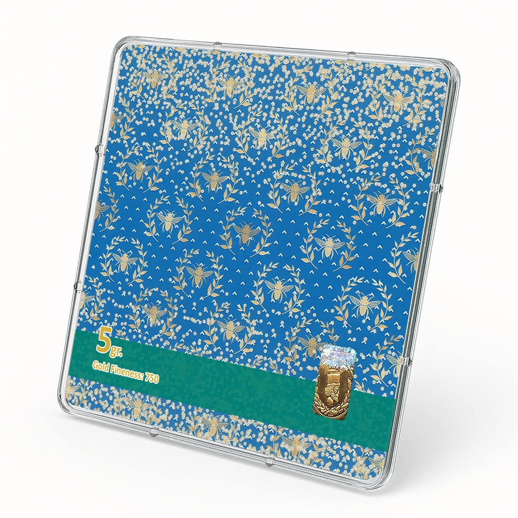 شمش طلا 18 عیار طلاشاپ مدل اسلیمی کد BRF10043 - Image 2