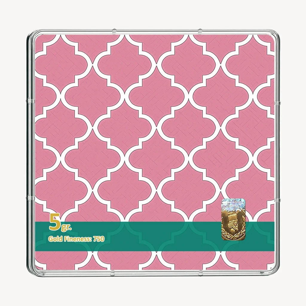 شمش طلا 18 عیار طلاشاپ مدل اسلیمی کد BRF10040