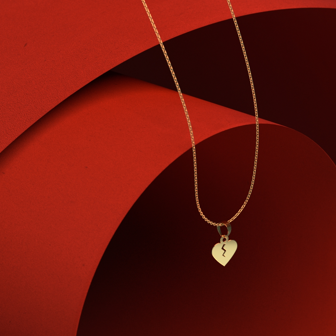 پلاک طلا 18 عیار زنانه مدل 29 قلب کد R306 - Image 3