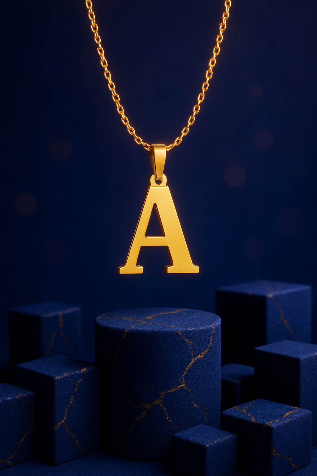 پلاک طلا 18 عیار زنانه مدل حرف A کد R492 - Image 5