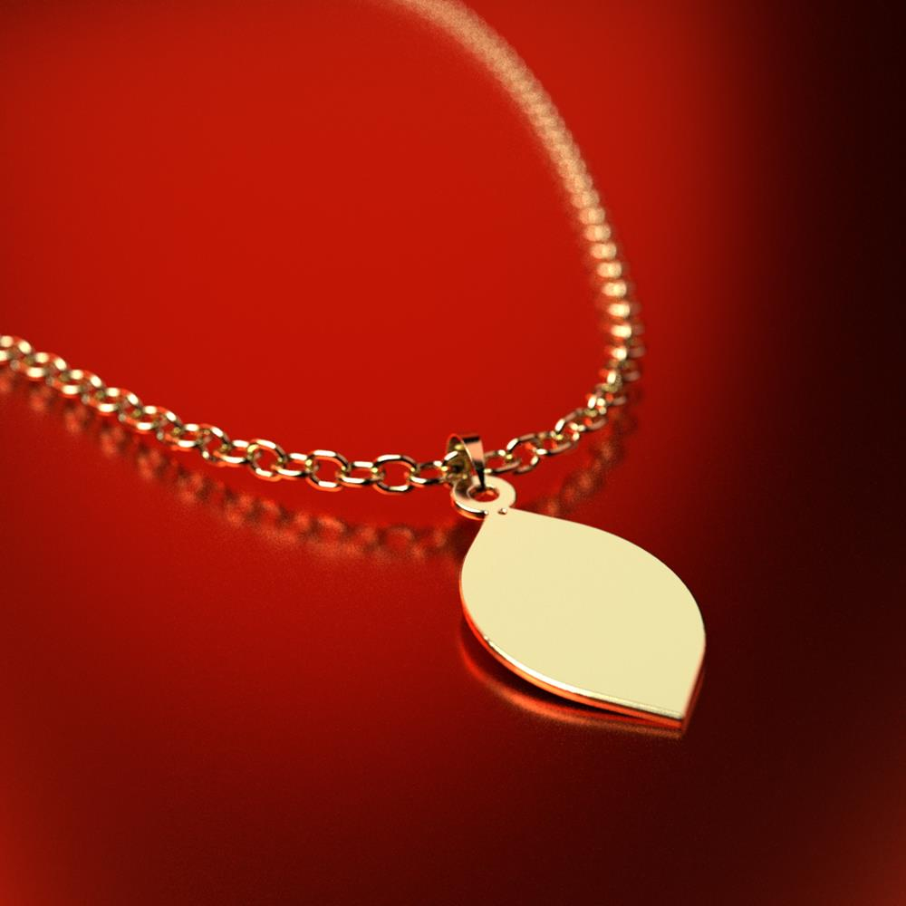 پلاک طلا 18 عیار زنانه مدل هندسی کد R626 - Image 2