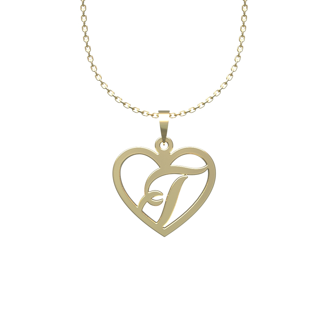 پلاک طلا 18 عیار زنانه مدل حرف t کد R339 - Image 6