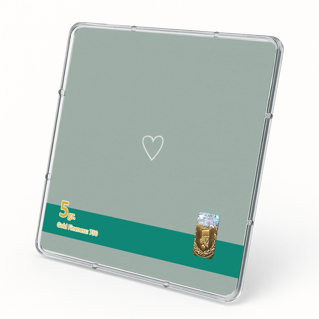 شمش طلا 18 عیار طلاشاپ مدل قلب کد BRF10049 - Image 2