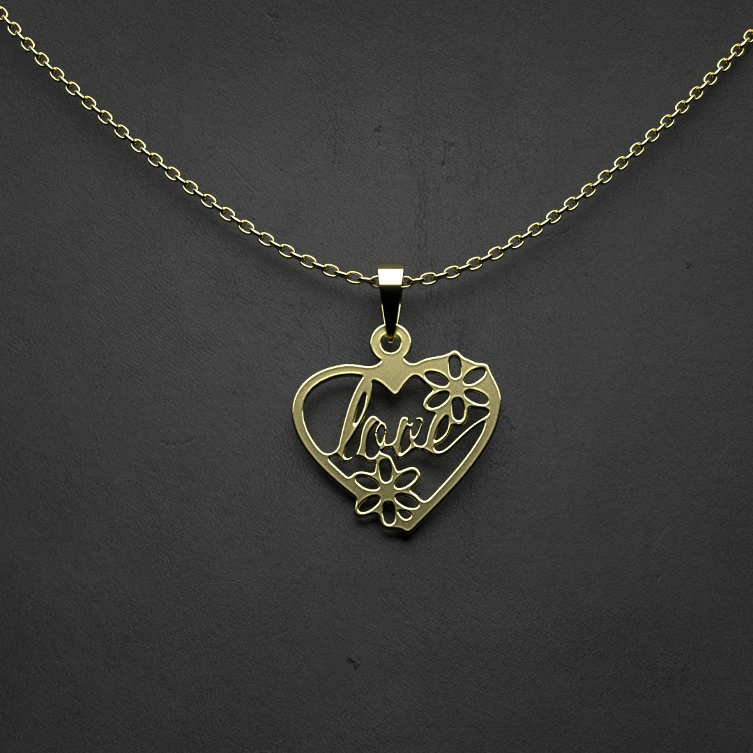 گردنبند طلا 18 عیار زنانه مدل قلب کد R410 - Image 6